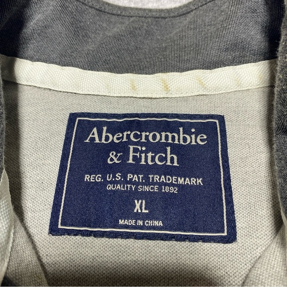 Abercrombie Fitch Jacket Mens Extra Large Gray Athleisure Track Full Zip XL - Picture 6 of 13